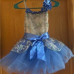 Blue Floral Kids Costume